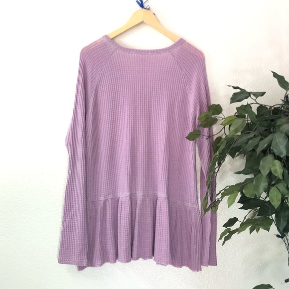 PLUS Time And Tru Purple Waffle Top - Picture 7 of 7